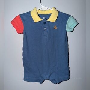 GAP Baby color block Polo Romper